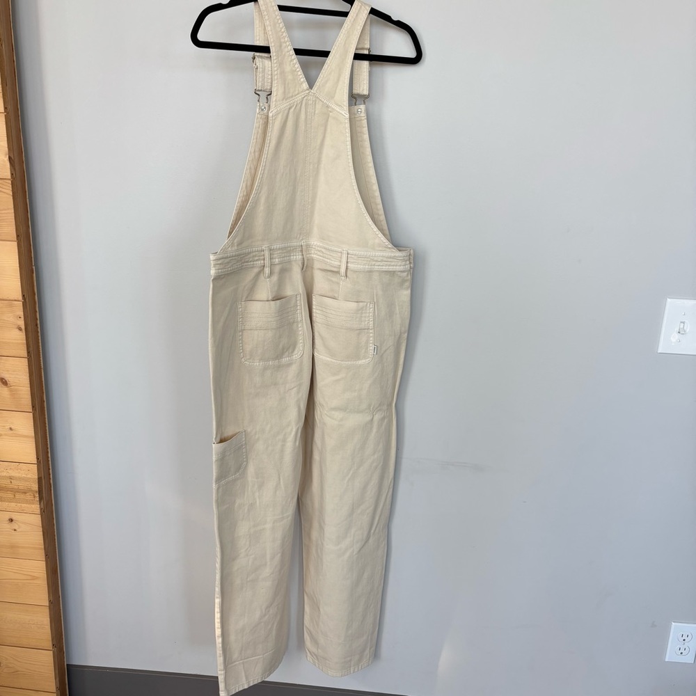 Prana Cream Denim‎ Overalls Size XL - Picture 5 of 9